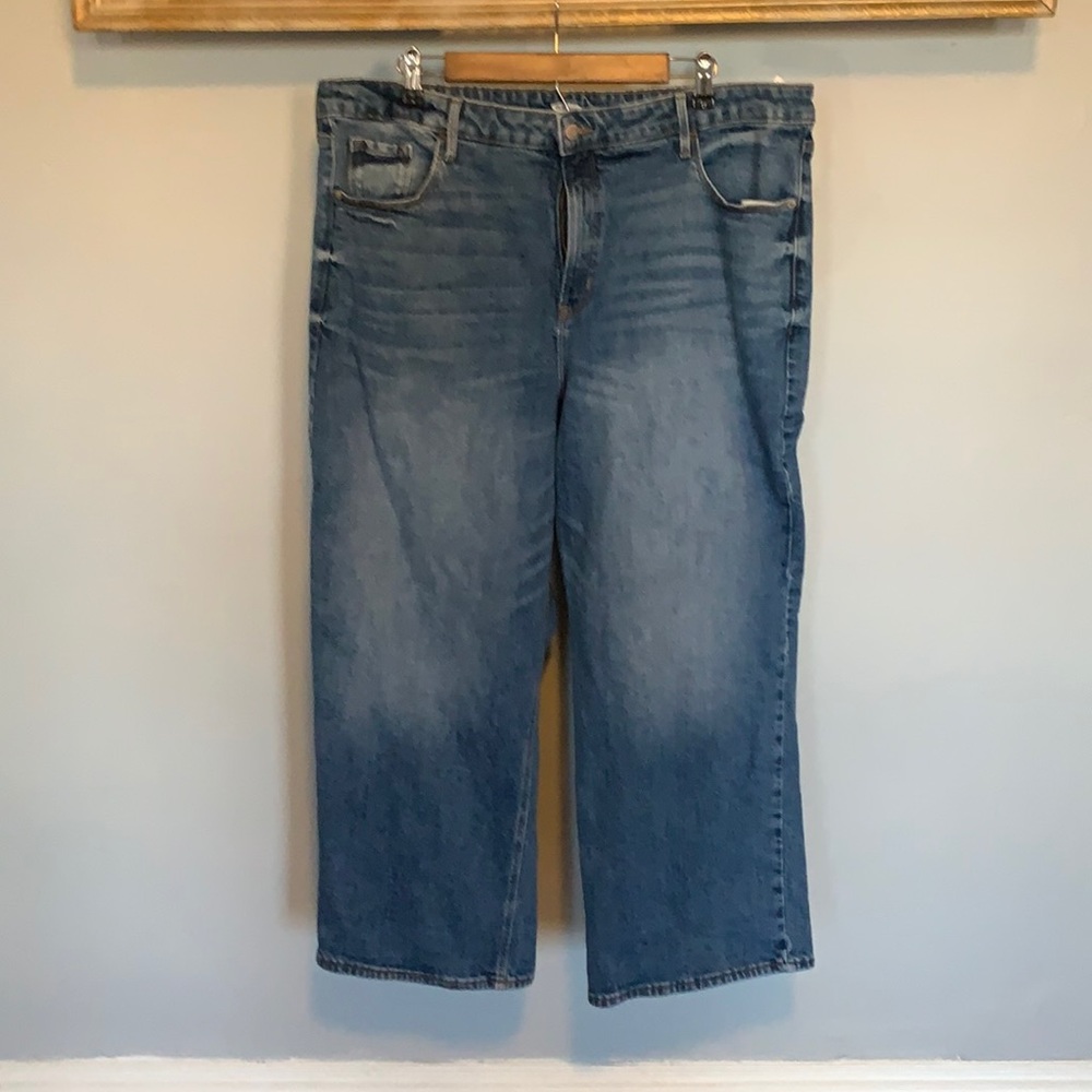 High rise wide leg jeans